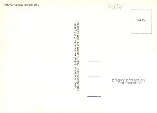 AK / Ansichtskarte Eckernfoerde Ostseebad Fliegeraufnahme Eckernfoerde