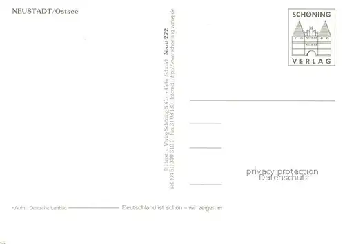 AK / Ansichtskarte Neustadt_Holstein Fliegeraufnahme Neustadt_Holstein