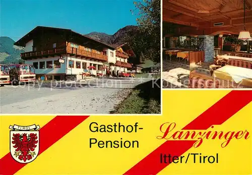 AK / Ansichtskarte Itter_Tirol Gasthof Pension Lanzinger Restaurant Wappen Itter Tirol