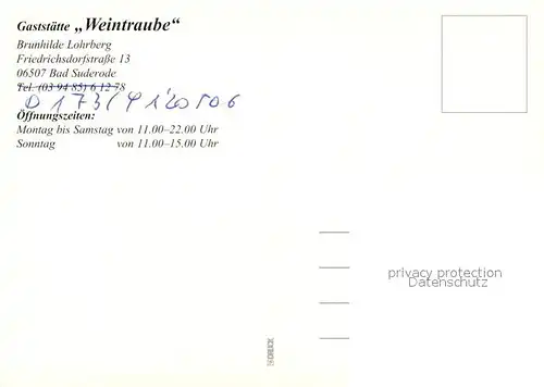 AK / Ansichtskarte Bad_Suderode Gaststaette Weintraube Ostalgie Bad_Suderode