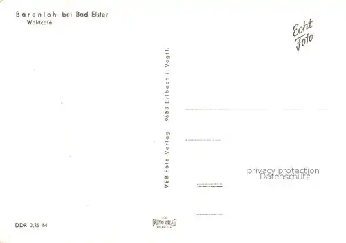 AK / Ansichtskarte Baerenloh Waldcafe Gastraum Baerenloh
