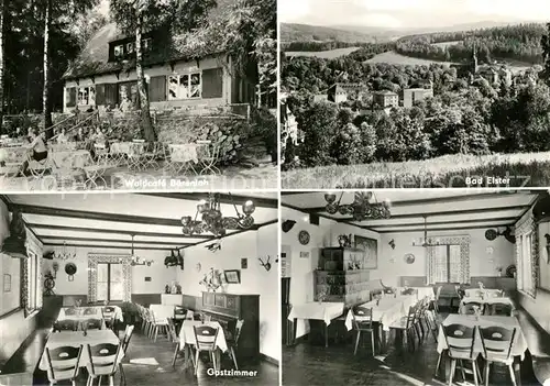 AK / Ansichtskarte Bad_Elster Waldcafe Baerenloh Gastzimmer Landschaftspanorama Bad_Elster