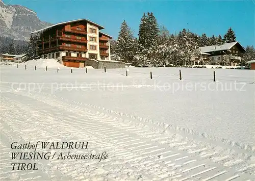 AK / Ansichtskarte Wiesing_Tirol Gasthof Waldruh Winterlandschaft Alpen Wiesing Tirol