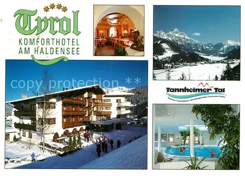 AK / Ansichtskarte Haldensee Tyrol Hotel am Haldensee Hallenbad Winterlandschaft Tannheimer Tal Haldensee