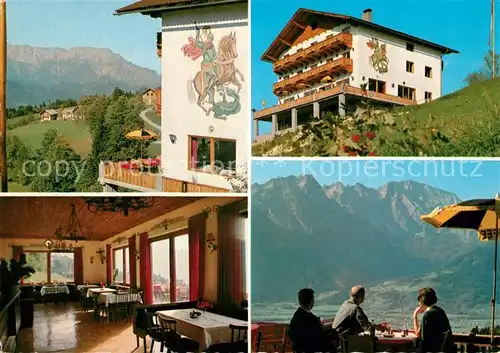 AK / Ansichtskarte Sankt_Koloman Gasthof Pension Alpenrose Fassadenmalerei Alpenpanorama Sankt Koloman