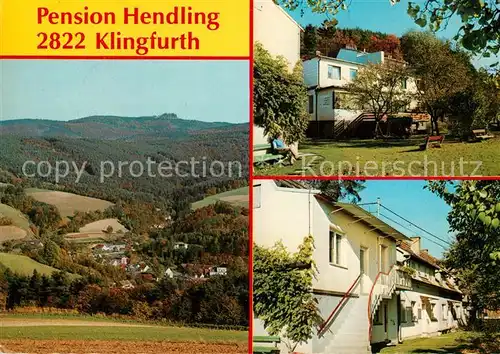 AK / Ansichtskarte Klingfurth Pension Hendling Landschaftspanorama Klingfurth