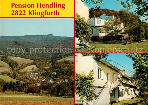AK / Ansichtskarte Klingfurth Pension Hendling Landschaftspanorama Klingfurth