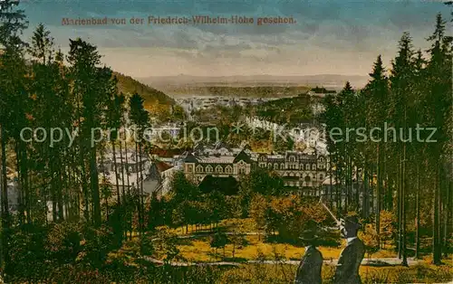 AK / Ansichtskarte Marienbad_Tschechien_Boehmen Blick von der Friedrich Wilhelm Hoehe Marienbad_Tschechien