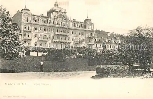 AK / Ansichtskarte Marienbad_Tschechien_Boehmen Hotel Weimar Marienbad_Tschechien