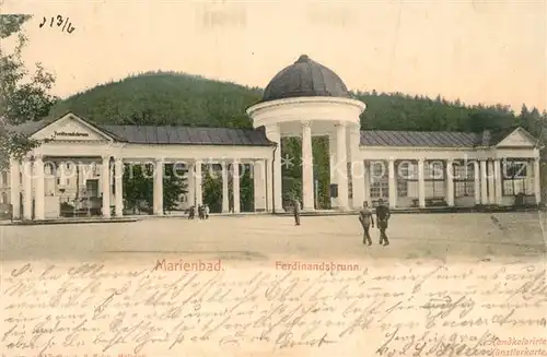 AK / Ansichtskarte Marienbad_Tschechien_Boehmen Ferdinandsbrunnen Marienbad_Tschechien