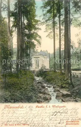 AK / Ansichtskarte Marienbad_Tschechien_Boehmen Partie bei der Waldquelle Marienbad_Tschechien