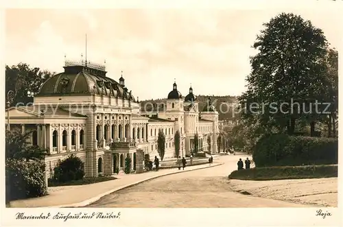 AK / Ansichtskarte Marienbad_Tschechien_Boehmen Kurhaus und Neubau Marienbad_Tschechien