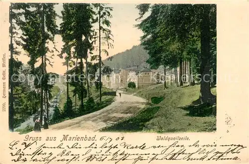 AK / Ansichtskarte Marienbad_Tschechien_Boehmen Waldquellzeile Marienbad_Tschechien