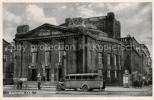 AK / Ansichtskarte Kattowitz Oberschlesien Stadttheater Kattowitz Oberschlesien