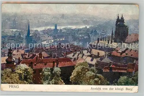 AK / Ansichtskarte Prag_Prahy_Prague Blick von der Kgl Burg Prag_Prahy_Prague