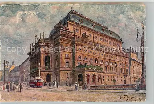 AK / Ansichtskarte Prag_Prahy_Prague National Theater Prag_Prahy_Prague
