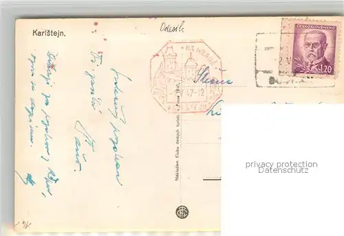 AK / Ansichtskarte Karlstejn Schloss Karlstejn