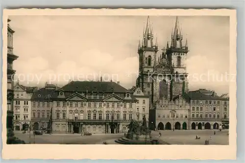 AK / Ansichtskarte Prag_Prahy_Prague Hus Denkmal Teinkirche Prag_Prahy_Prague