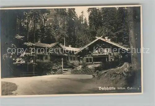 AK / Ansichtskarte Boehmische_Schweiz Balzhuette Boehmische Schweiz