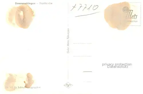 AK / Ansichtskarte Donaueschingen Stadtkirche Donaueschingen