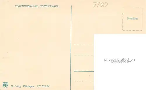 AK / Ansichtskarte Hohentwiel Festungsruine Hohentwiel