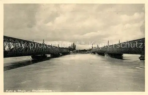 AK / Ansichtskarte Kehl_Rhein Rheinbruecken Kehl_Rhein