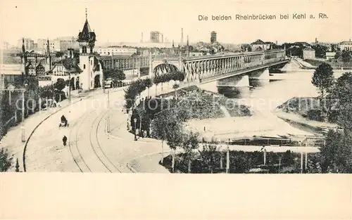AK / Ansichtskarte Kehl_Rhein Rheinbruecken Kehl_Rhein