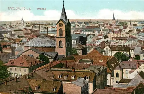 AK / Ansichtskarte Karlsruhe_Baden Vogelperspektive Karlsruhe_Baden
