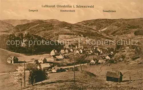 AK / Ansichtskarte Ottenhoefen_Schwarzwald mit Langeck Simmersbach Sesselfelsen Ottenhoefen Schwarzwald