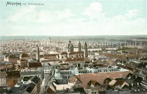 AK / Ansichtskarte Muenchen Blick vom Petersturm Muenchen