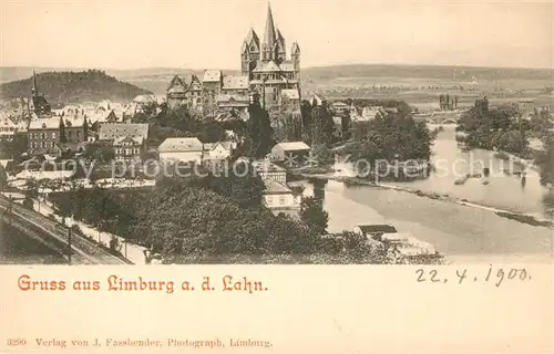AK / Ansichtskarte Limburg_Lahn Fliegeraufnahme mit Lahnpartie Limburg_Lahn