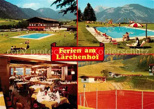 AK / Ansichtskarte Erpfendorf Gasthof Laerchenhof Swimming Pool Tennisplatz Alpen Erpfendorf