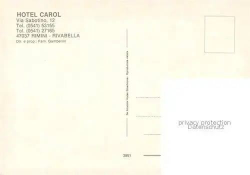 AK / Ansichtskarte Rivabella_Rimini Hotel Carol Rivabella_Rimini