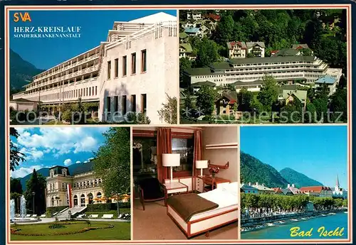 AK / Ansichtskarte Bad_Ischl_Salzkammergut Krankenhaus Partie am Fluss Bad_Ischl_Salzkammergut