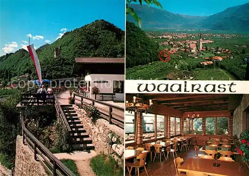 AK / Ansichtskarte Lana_Meran Jausenstation Waalrast Panorama Lana_Meran