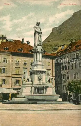 AK / Ansichtskarte Bozen_Suedtirol Walther Denkmal Bozen Suedtirol