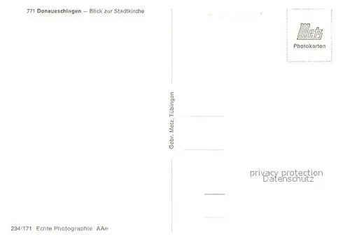 AK / Ansichtskarte Donaueschingen Stadtkirche Donaueschingen