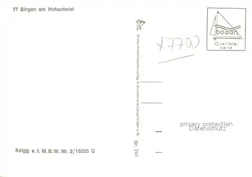 AK / Ansichtskarte Hohentwiel Fliegeraufnahme mit Festung und Singen Hohentwiel