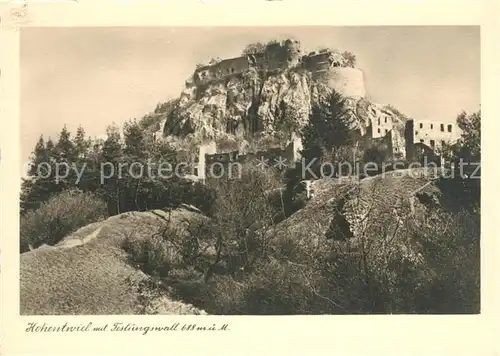 AK / Ansichtskarte Hohentwiel Festungsruine mit Wall Hohentwiel