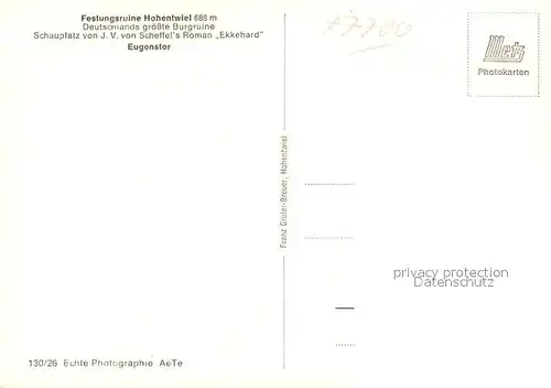 AK / Ansichtskarte Hohentwiel Festung Eugenstor Hohentwiel