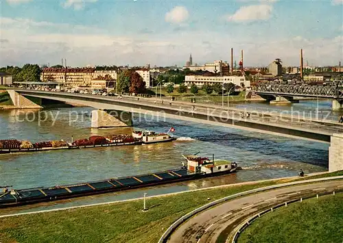 AK / Ansichtskarte Kehl_Rhein Europabruecke Strassburg Kehl_Rhein