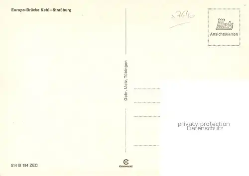 AK / Ansichtskarte Kehl_Rhein Europabruecke Strassburg Kehl_Rhein