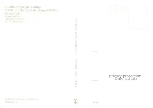 AK / Ansichtskarte Friedrichsroda FDGB Erholungsheim Augus Bebel Friedrichsroda