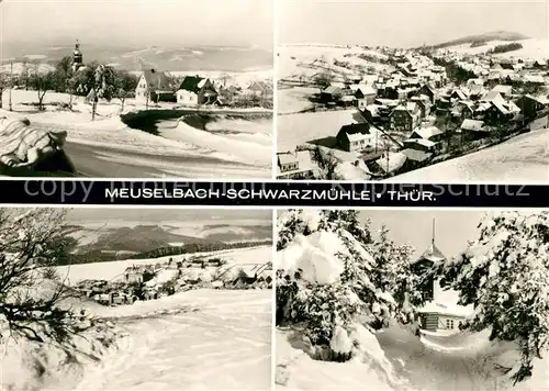 AK / Ansichtskarte Meuselbach Schwarzmuehle im Winter Meuselbach Schwarzmuehle