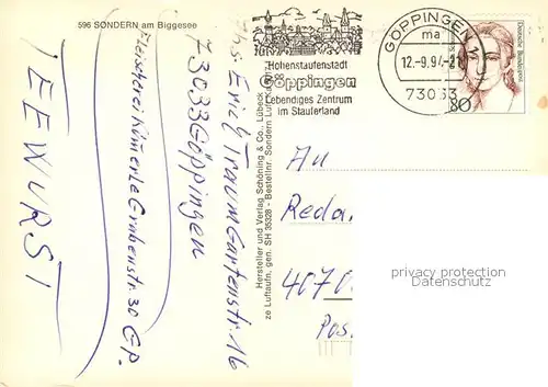 AK / Ansichtskarte Sondern_Biggesee Fliegeraufnahme Camping Seepartie Sondern Biggesee