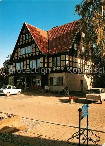AK / Ansichtskarte Ilsenburg_Harz Hirsch Apotheke Fachwerk Ilsenburg Harz