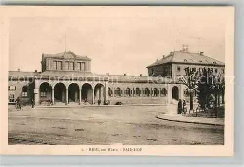 AK / Ansichtskarte Kehl_Rhein Bahnhof Kehl_Rhein