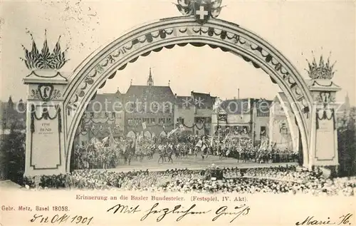 AK / Ansichtskarte Basel_BS Bundesfeier Basel_BS