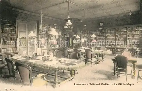 AK / Ansichtskarte Lausanne_VD Tribunal Federal Bibliotheque Lausanne VD