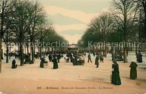 AK / Ansichtskarte Orleans_Loiret Boulevard Alexandre Martin La Musique Orleans_Loiret